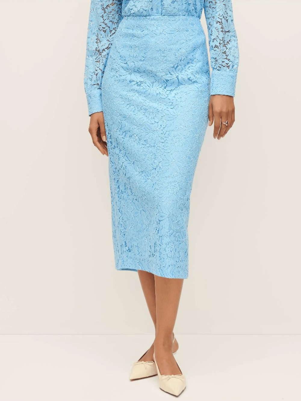 Ann Taylor Lace Midi Skirt - Picture 2 of 4